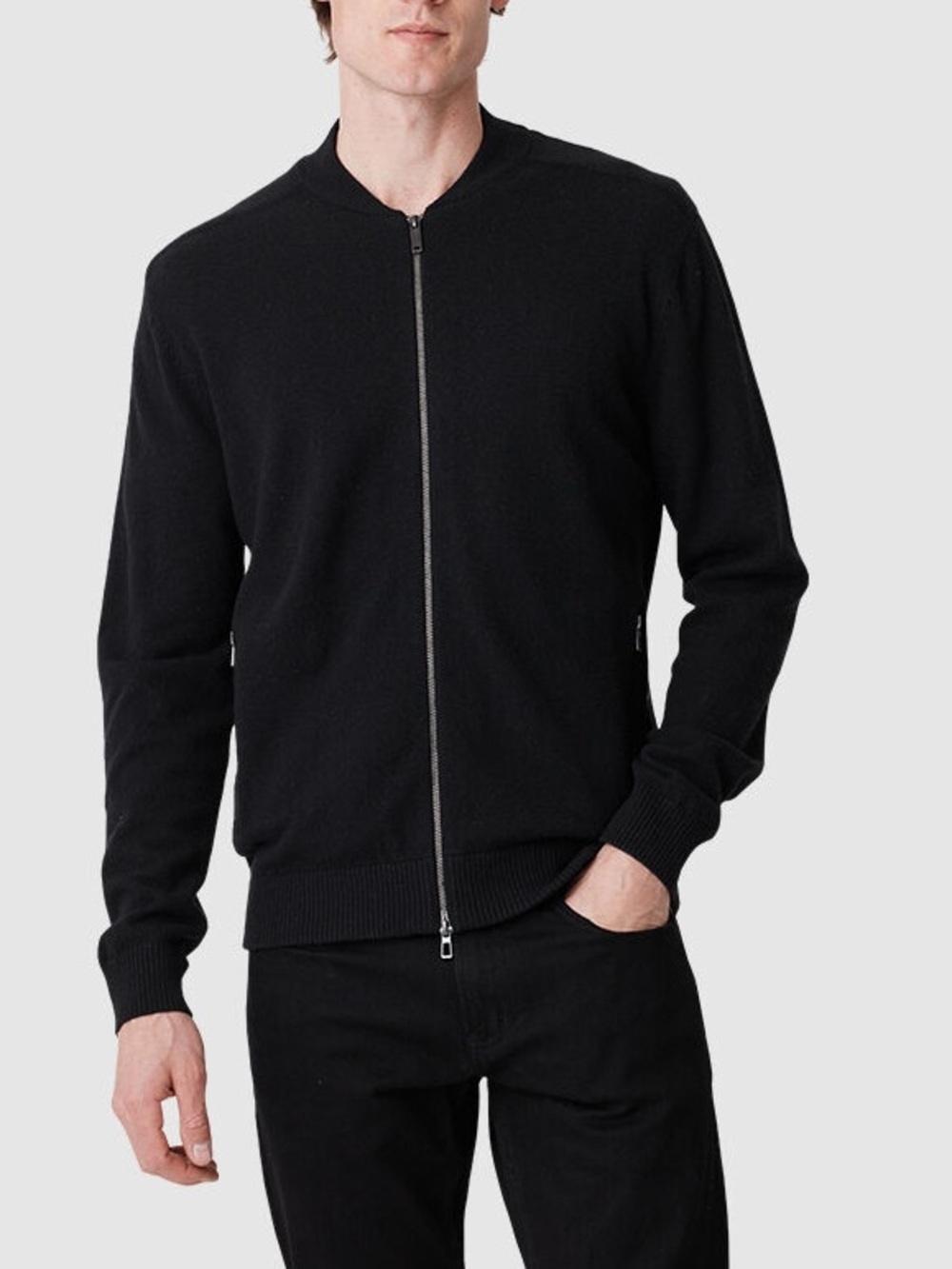 NWT Rodd & Gunn Black Port Albert Knit Full Zip Sweater Lambswool Sz 3XL